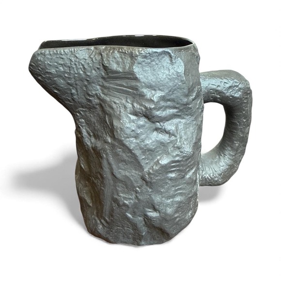 Vintage ML 1882 England Rustic Stone Jug Pitcher Figural Pottery "Rock" Design - Picture 2 of 4